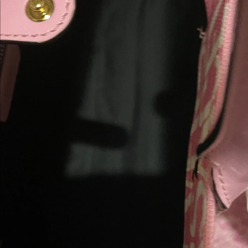 Versace Pink and White Logo Tote - Picture 13 of 15